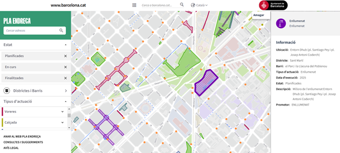 Mapa obres barcelona 